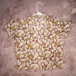 Vintage Flower Button Down